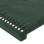 vidaXL Tête de lit à LED Vert foncé 160x5x78/88 cm Velours