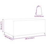 vidaXL Housse pour mobilier d'extérieur Noir 280 x 204 x 106 cm 210D