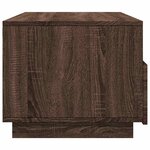vidaXL Table basse avec lumières LED chêne marron 90x49x40 cm