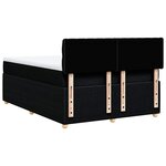vidaXL Sommier à lattes de lit avec matelas Noir 160x200 cm Tissu
