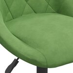 vidaXL Chaises pivotantes à manger lot de 2 vert clair velours