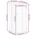 vidaXL Abri de jardin Marrron 87x98x159 cm Acier galvanisé