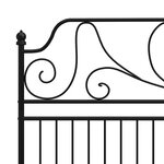 vidaXL Cadre de lit sans matelas noir métal 200x200 cm