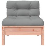 vidaXL Canapé de jardin sans accoudoirs coussins bois massif douglas