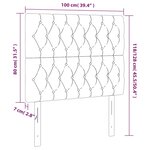 vidaXL Tête de lit à LED Taupe 100x7x118/128 cm Tissu
