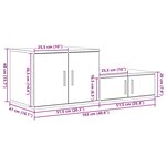 Armoire de rangement vidaXL Chêne fumé 103x41x40 cm en bois reconstitué