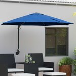 vidaXL Parasol de jardin Azur 248 x 248 x 148 cm Polyester et Acier