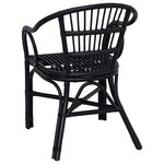 vidaXL Chaise empilable Noir 58 x 60 x 81 cm Rotin