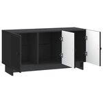 vidaXL Meuble TV Noir 99 x 34 5 x 50 cm Bois d'ingénierie