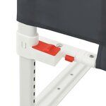 vidaXL Barrière de sécurité de lit d'enfant Gris foncé 100x25 cm Tissu