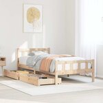 vidaXL Cadre de lit sans matelas 100x200 cm bois massif de pin