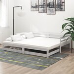 vidaXL Lit coulissant sans matelas 2x(90x200) cm blanc