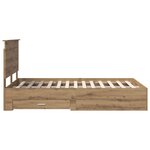 vidaXL Cadre de lit Chêne artisanal 120 x 190 cm Bois d'ingénierie