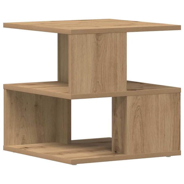 vidaXL Table d'appoint avec étagère Chêne artisanal 30 x 30 x 55 cm