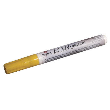 Crayon - feutre acrylique  jaune soleil  Pointe ronde 2 - 4mm  avec soupape