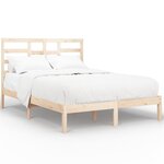 vidaXL Cadre de lit sans matelas bois massif 140x190 cm