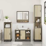 vidaXL Ensemble de meubles de salle de bain 2 Pièces chêne sonoma