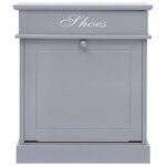 vidaXL Armoire à chaussures Gris 50 x 28 x 58 cm Bois de Paulownia