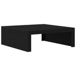 vidaXL Table basse en chêne noir - 100 x 100 x 35 cm  faite en bois d'ingénierie de qualité.