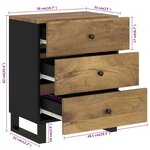 vidaXL Table de chevet 50x33x62 cm Bois de manguier et d'ingénierie