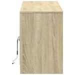 vidaXL Meuble TV avec LED chêne sonoma 139 5x34x50cm bois d'ingénierie