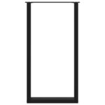 vidaXL Pieds de table de bar en U 2 pièces noir 60 x (110-111) cm acier