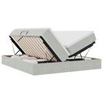 vidaXL Lit avec rangement et matelas Gris clair 200 x 200 cm Velours