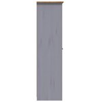 vidaXL Garde-robe 3 portes Gris 118x50x171 5 cm Pin Assortiment Panama