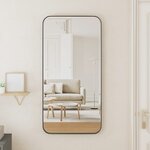 vidaXL Miroir mural Noir 40x80 cm Rectangulaire