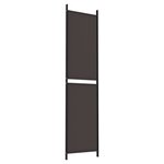 vidaXL Cloison de séparation 3 panneaux Marron 150x200 cm Tissu