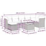 vidaXL Salon de jardin 8 Pièces avec coussins gris clair résine tressée