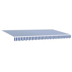vidaXL Auvent Rétractable Bleu et blanc et anthracite