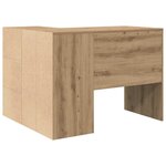 vidaXL Bureau d'angle 2 Pièces chêne artisanal 102 x 50 x 75 cm