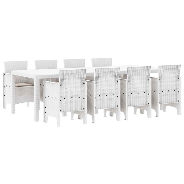 vidaXL Ensemble de salle à manger pour jardin 9 Pièces Gris clair
