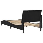 vidaXL Cadre de lit avec tête de lit Noir 90x200 cm Velours