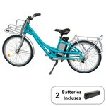 Vélo électrique du facteur, reconditionné et une batterie supplémentaire Voltr - Taille normale - Turquoise / Gris