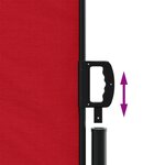 vidaXL Auvent latéral rétractable rouge 180x600 cm