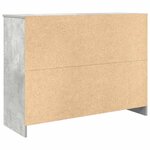 vidaXL Buffet avec tiroir gris béton 101x35x76 cm bois d'ingénierie