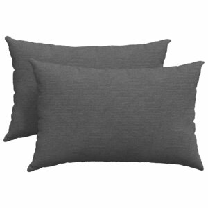 vidaXL Coussins de canapé 2 Pièces Gris foncé 60 x 40 cm