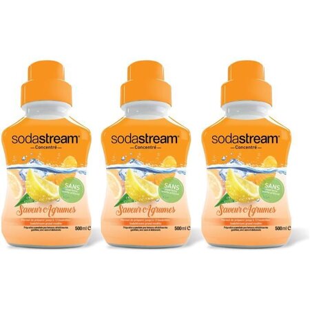 SODASTREAM 3009982 - Lot de 3 concentrés Sodastream Saveur Agrumes - 500ml