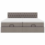 VidaXL Cadre de lit ottoman avec matelas taupe 160x200 cm tissu