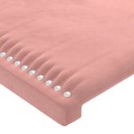 vidaXL Tête de lit avec oreilles Rose 163x16x118/128 cm Velours