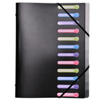 Trieur PP 5/10e opaque 12Comp. Ass. x 10 EXACOMPTA