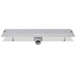 vidaXL Drain de douche linéaire 630x140 mm acier inoxydable