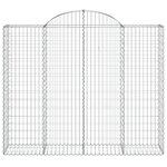 vidaXL Paniers à gabions arqués 5 Pièces 200x50x160/180 cm Fer galvanisé