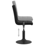 vidaXL Chaises pivotantes à manger lot de 4 noir velours