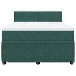 vidaXL Sommier à lattes de lit et matelas Vert foncé 160x200cm Velours