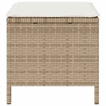 vidaXL Ensemble de salle à manger pour jardin Beige polyrotin