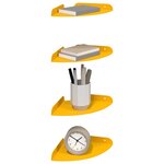 vidaXL Étagère flottante 4 Pièces Jaune moutarde 18 x 18 x 2 cm