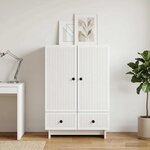 vidaXL Buffet Blanc 66 x 34 5 x 95 cm Bois d’ingénierie